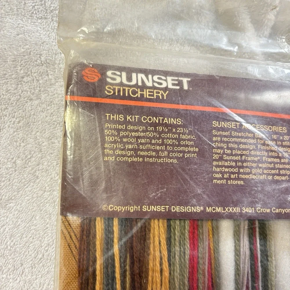 Vintage 1982‎ Sunset Stitchery Western Life Dan Trotter Fits Frame 16